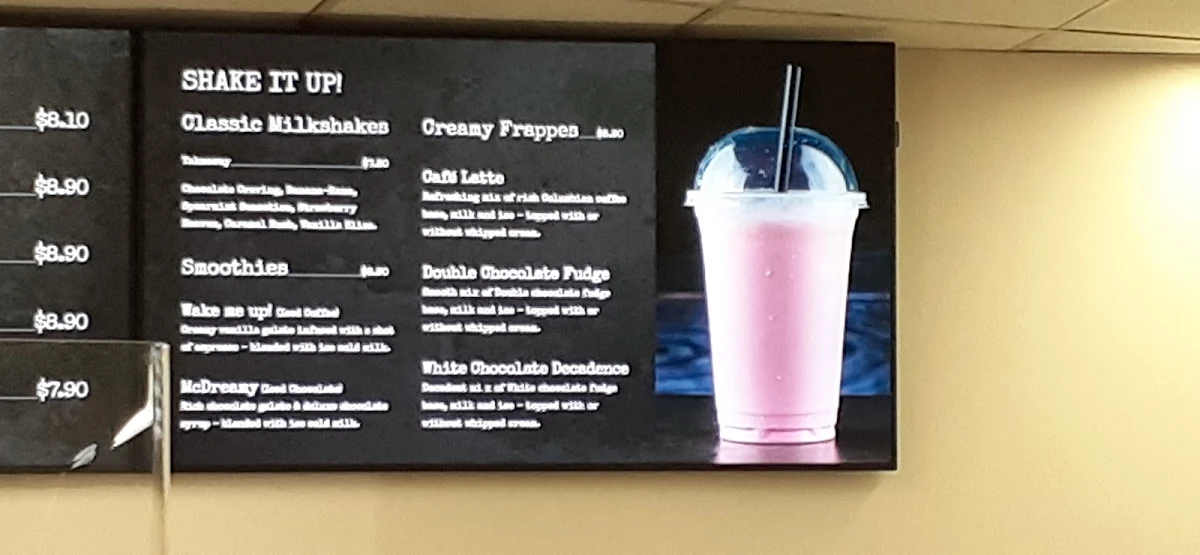 Menu, Pinjarra Bakery (Maddington)