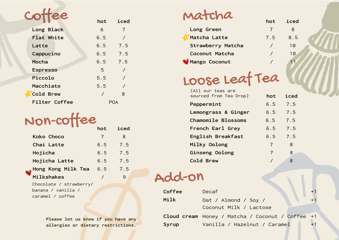 Menu, The Little Neighbor