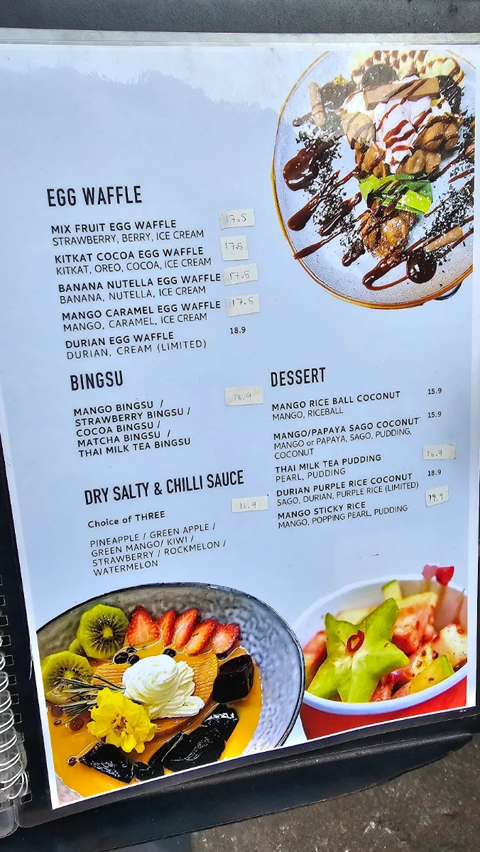 Menu, 50% Sweet 50% Thai