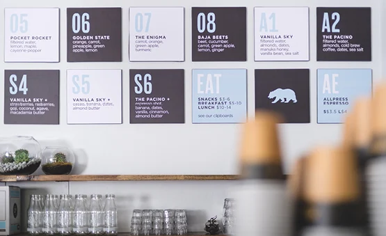 Menu, Cali Press Bronte