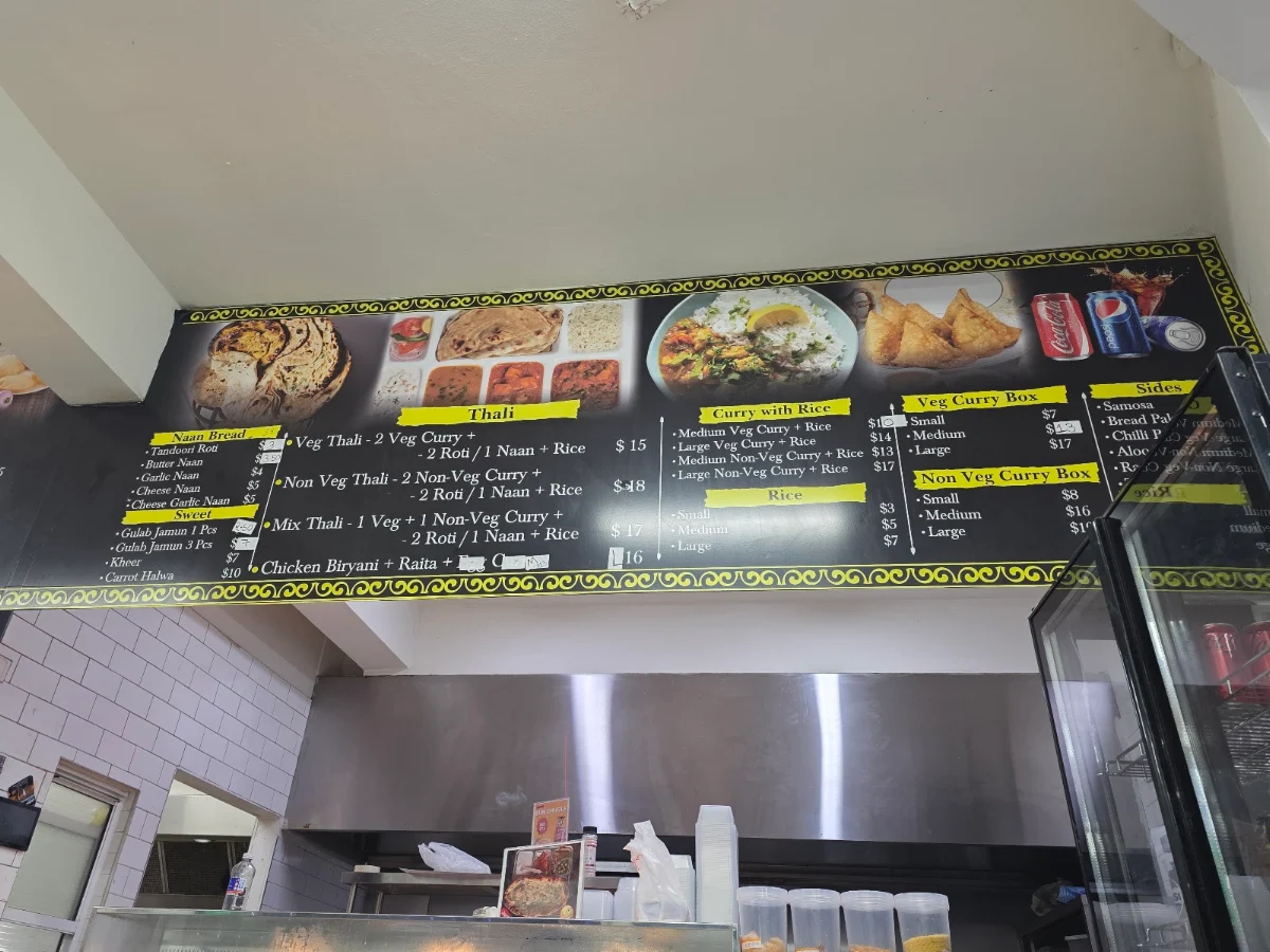 Menu, Desi Dhabha