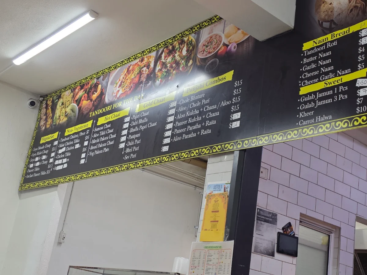 Menu, Desi Dhabha