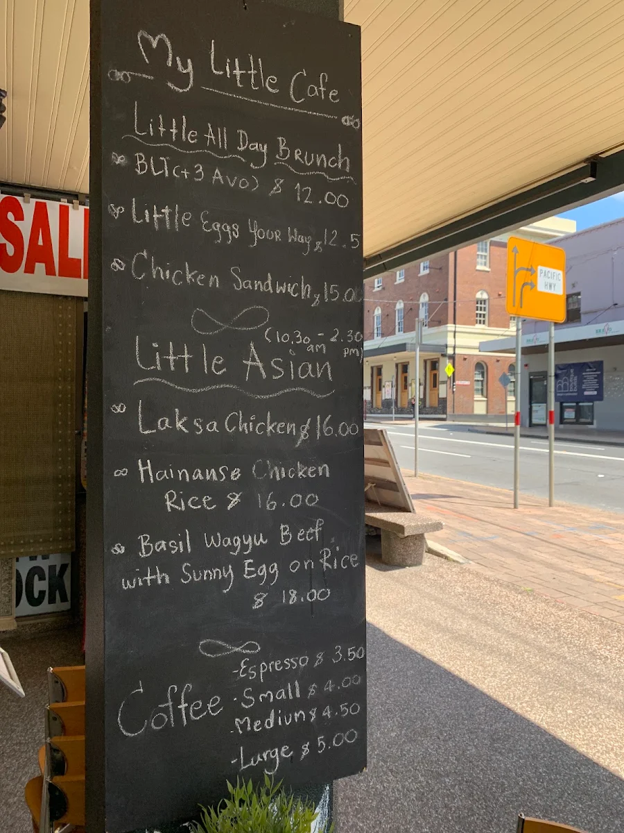 Menu, My Little Cafe