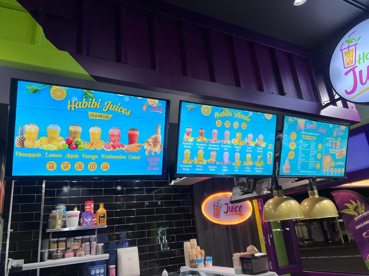 Menu, Habibi Juice