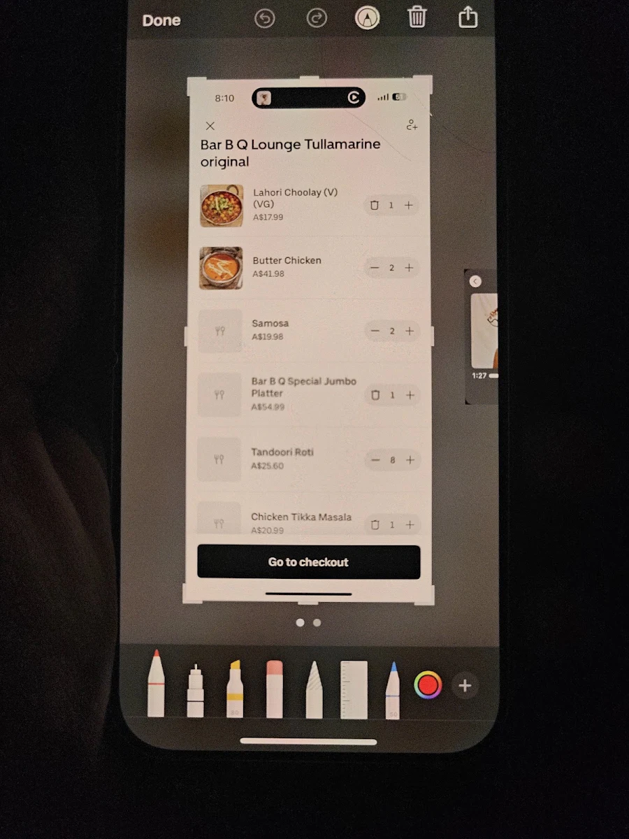 Menu, BBQ Lounge Tullamarine