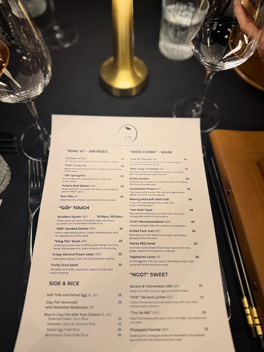 Menu, SEN
