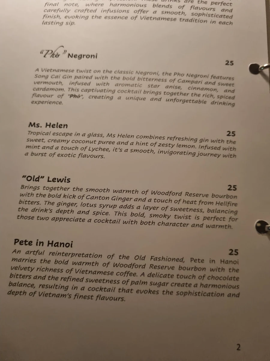 Menu, SEN