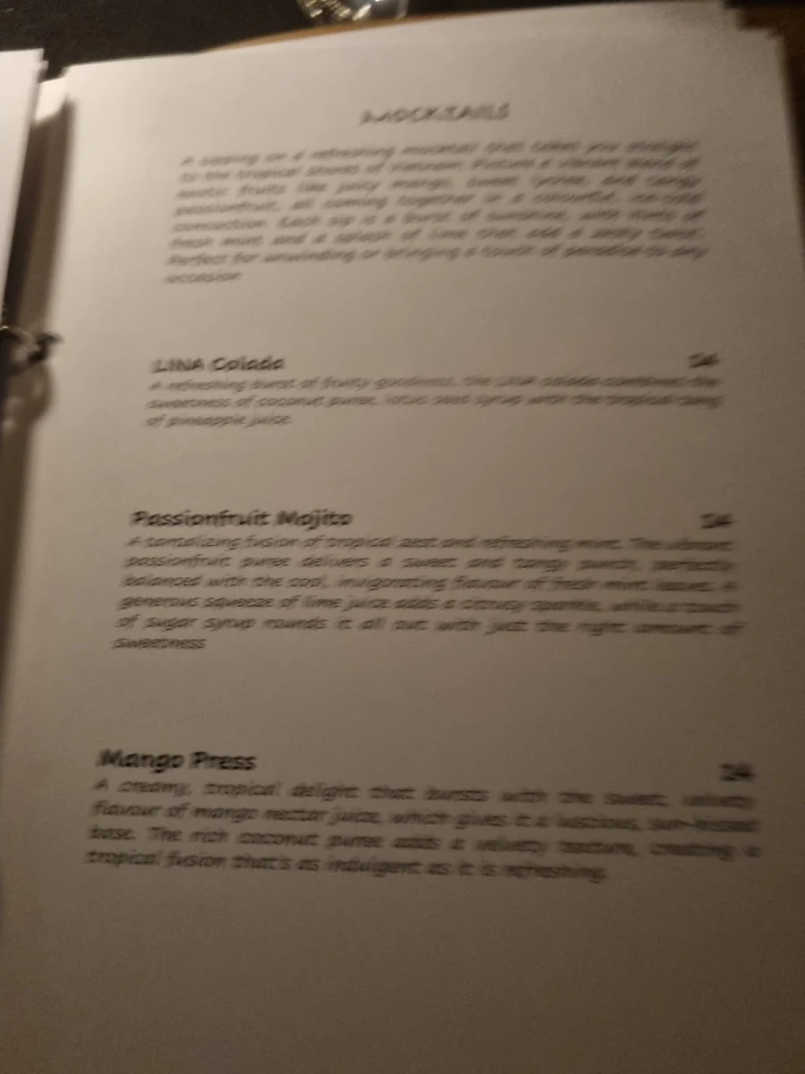 Menu, SEN