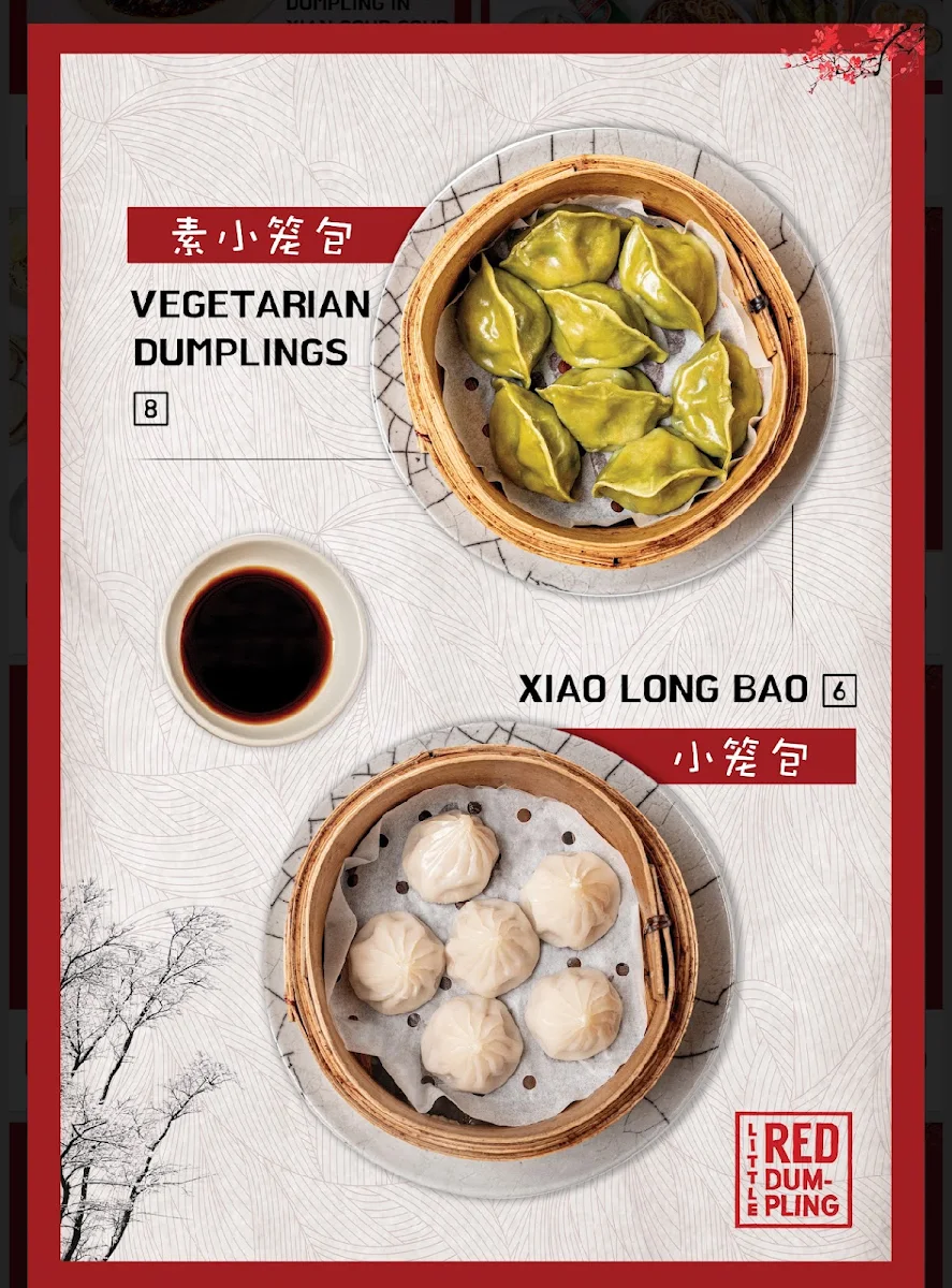 Menu, Little Red Dumpling Carseldine