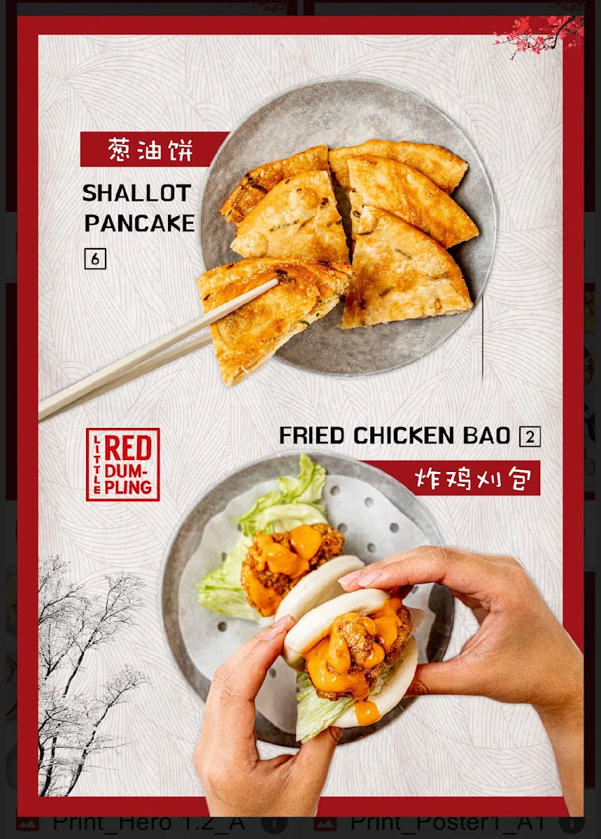 Menu, Little Red Dumpling Carseldine