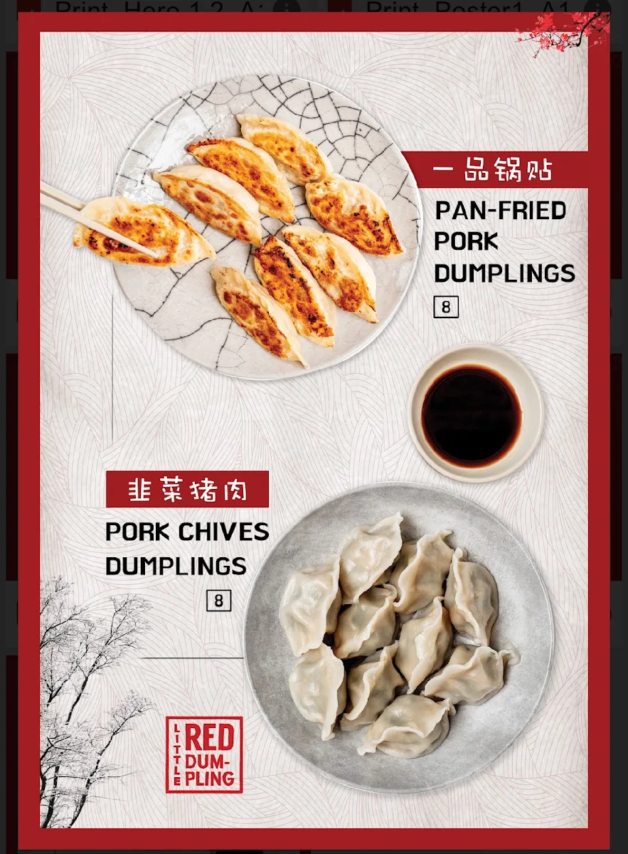 Menu, Little Red Dumpling Carseldine