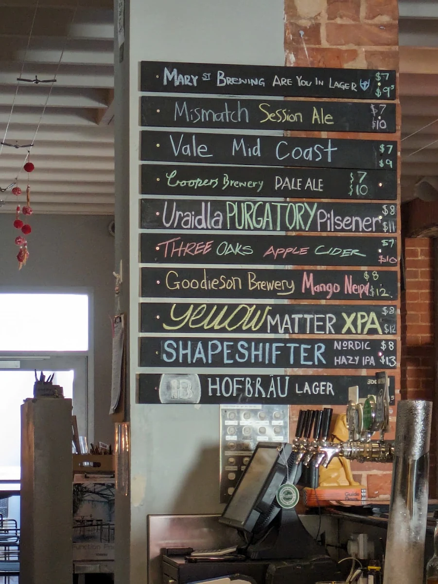 Menu, The Joiners Arms Hotel