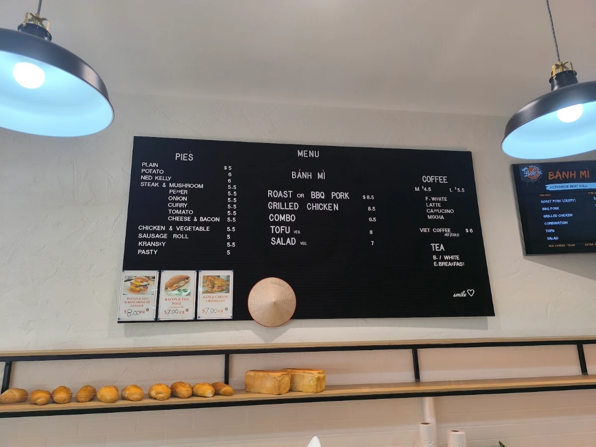 Menu, Gawler Hot Bread Bakery