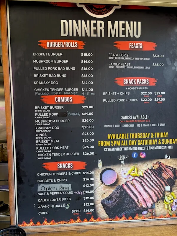 Menu, Pink Lemonade Richmond - Beer Garden - American BBQ