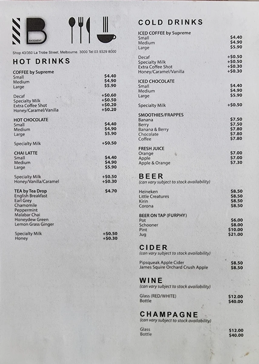 Menu, Halaya