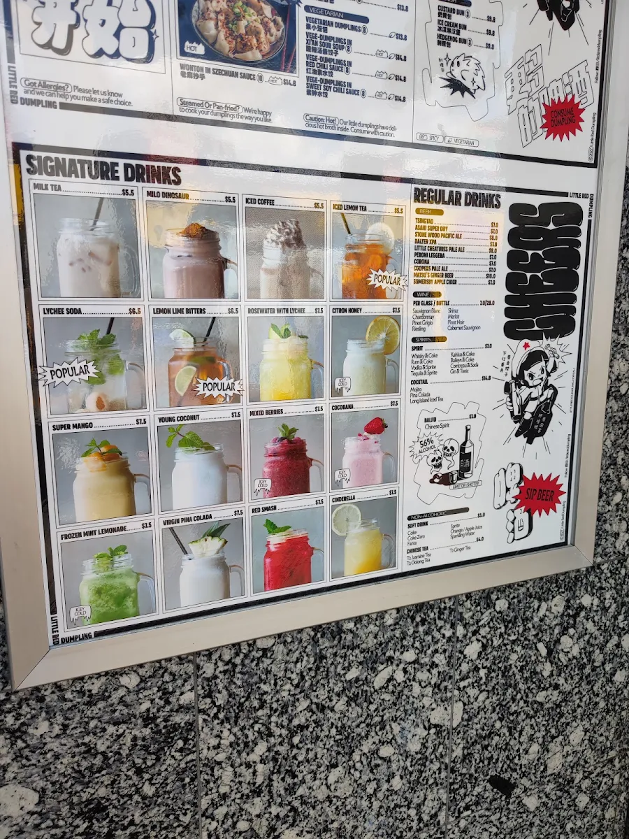 Menu, Little Red Dumpling Toowong