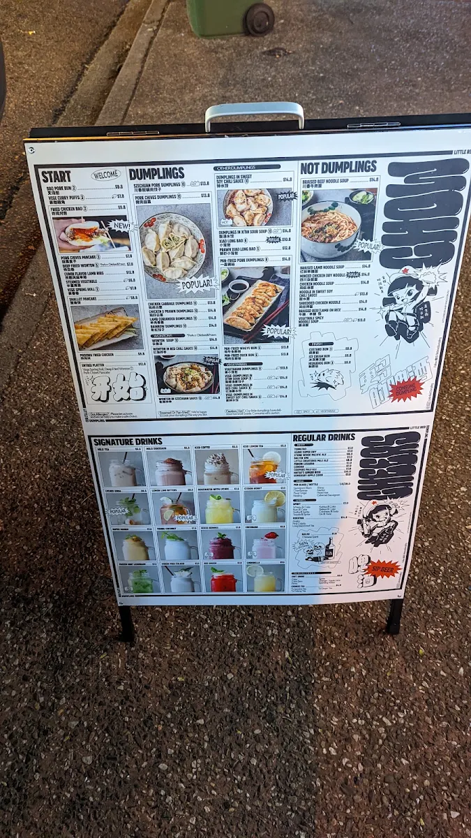 Menu, Little Red Dumpling Toowong