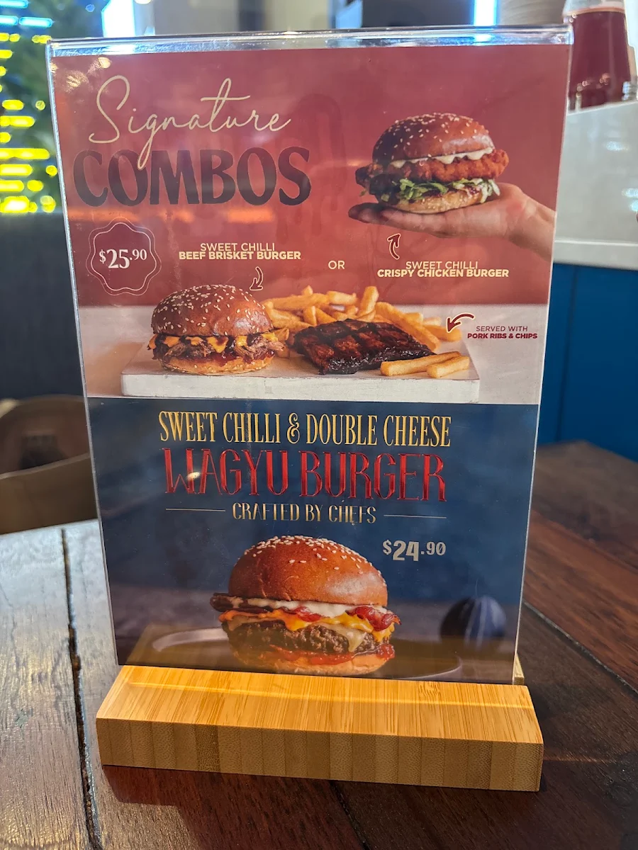 Menu, Ribs & Burgers Chatswood