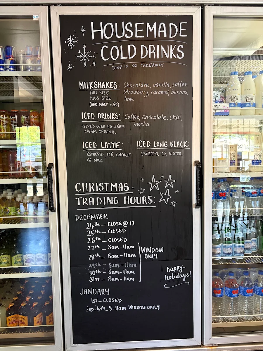 Menu, Mudgee Corner Store