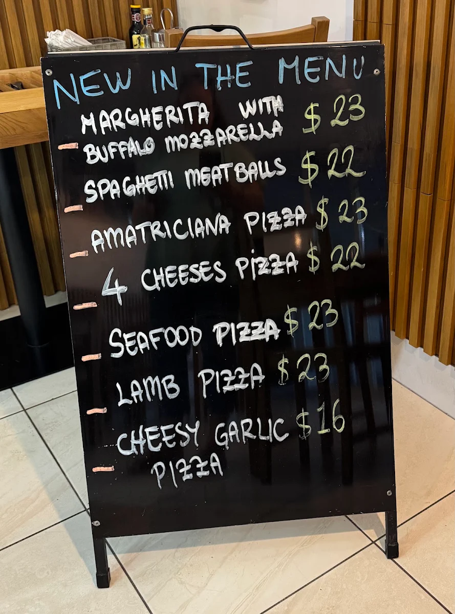 Menu, Cara Roma Italian Food