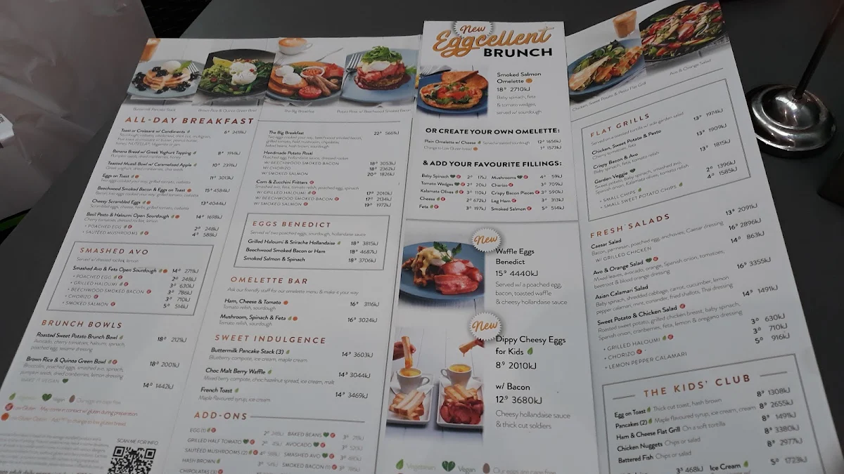 Menu, The Coffee Club
