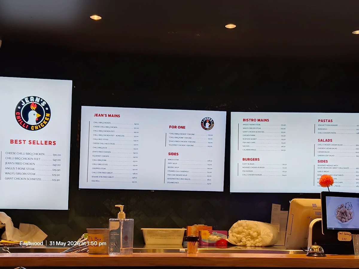 Menu, Jeans Chilli Chicken Eastwood