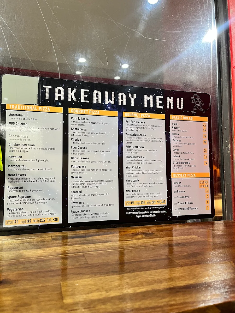 Menu, Zino's Pizza - Clearview