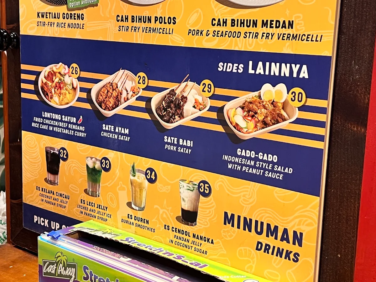 Menu, Enjoy Mie Express