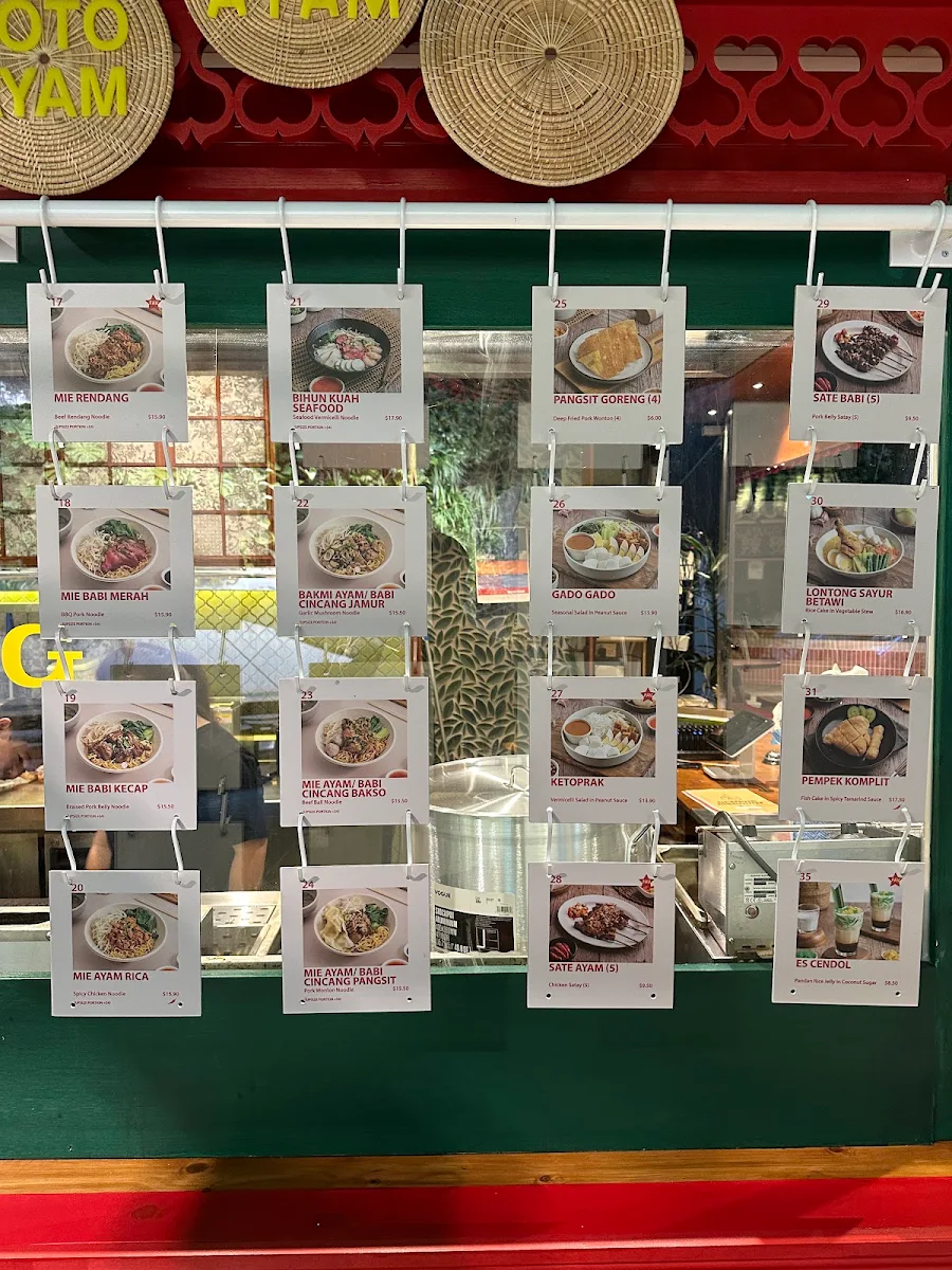 Menu, Enjoy Mie Express
