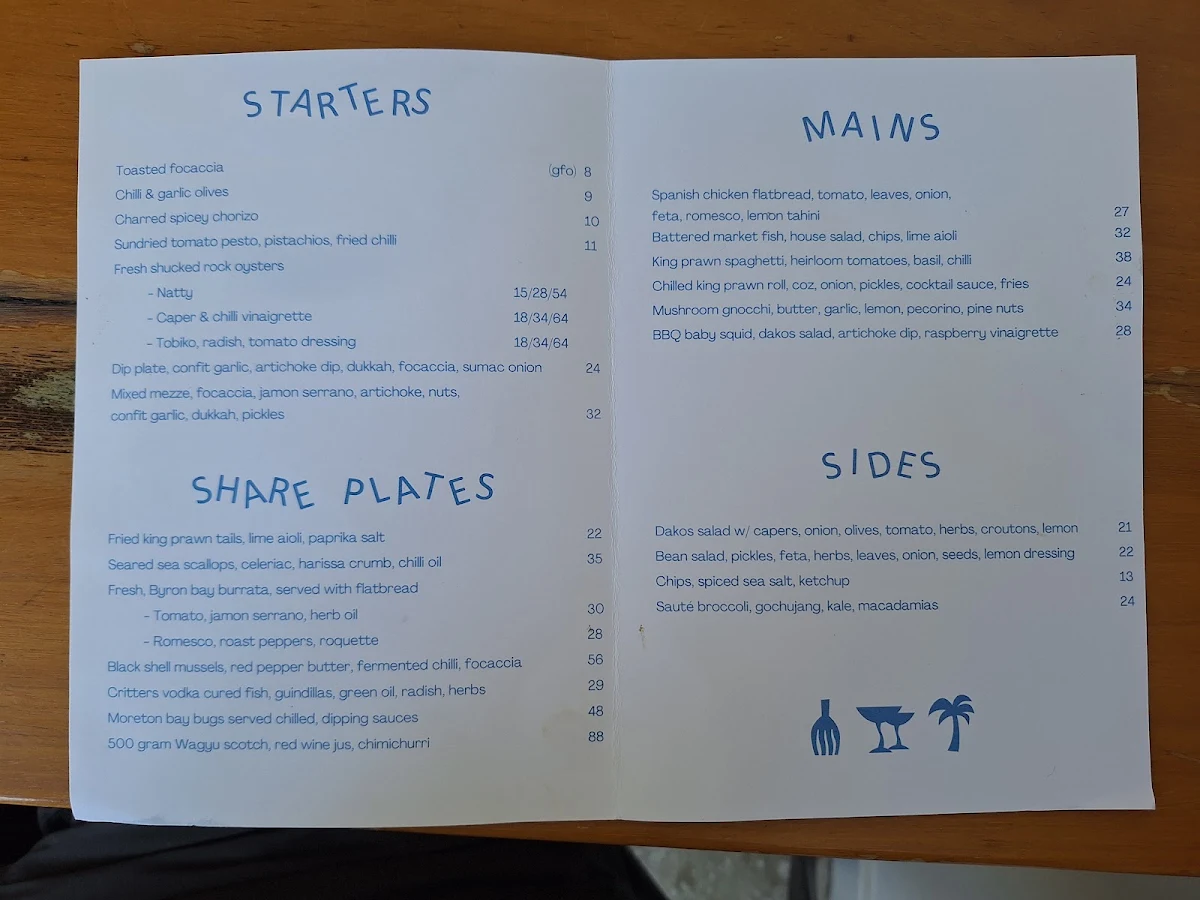 Menu, RATTLE Restaurant & Bar