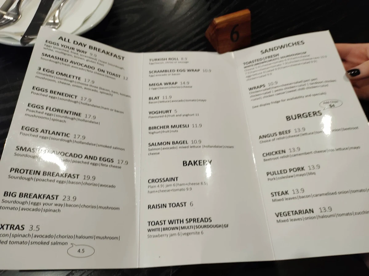 Menu, Coffee Cafe