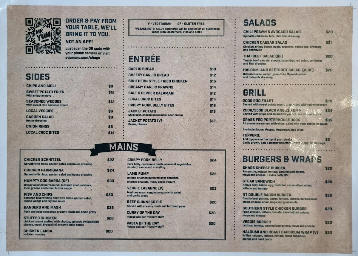 Menu, Shenannigans