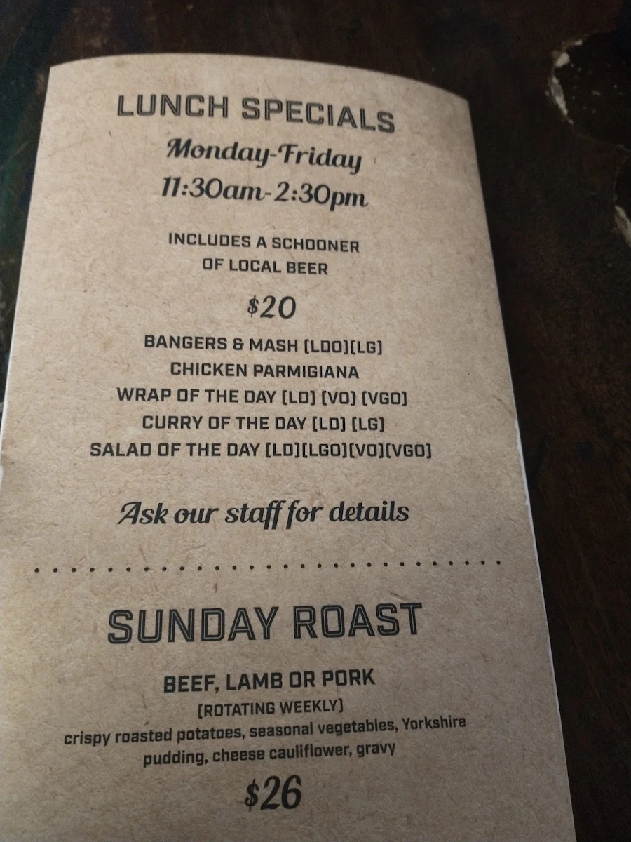 Menu, Shenannigans