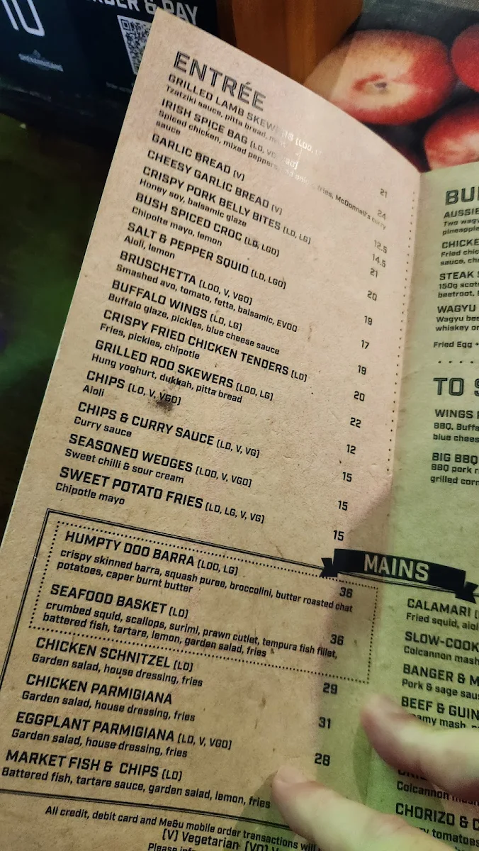 Menu, Shenannigans