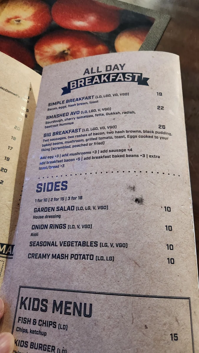 Menu, Shenannigans