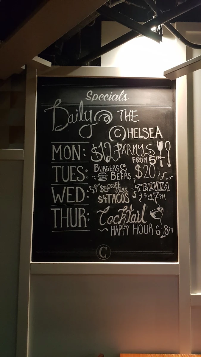 Menu, Chatswood Hotel