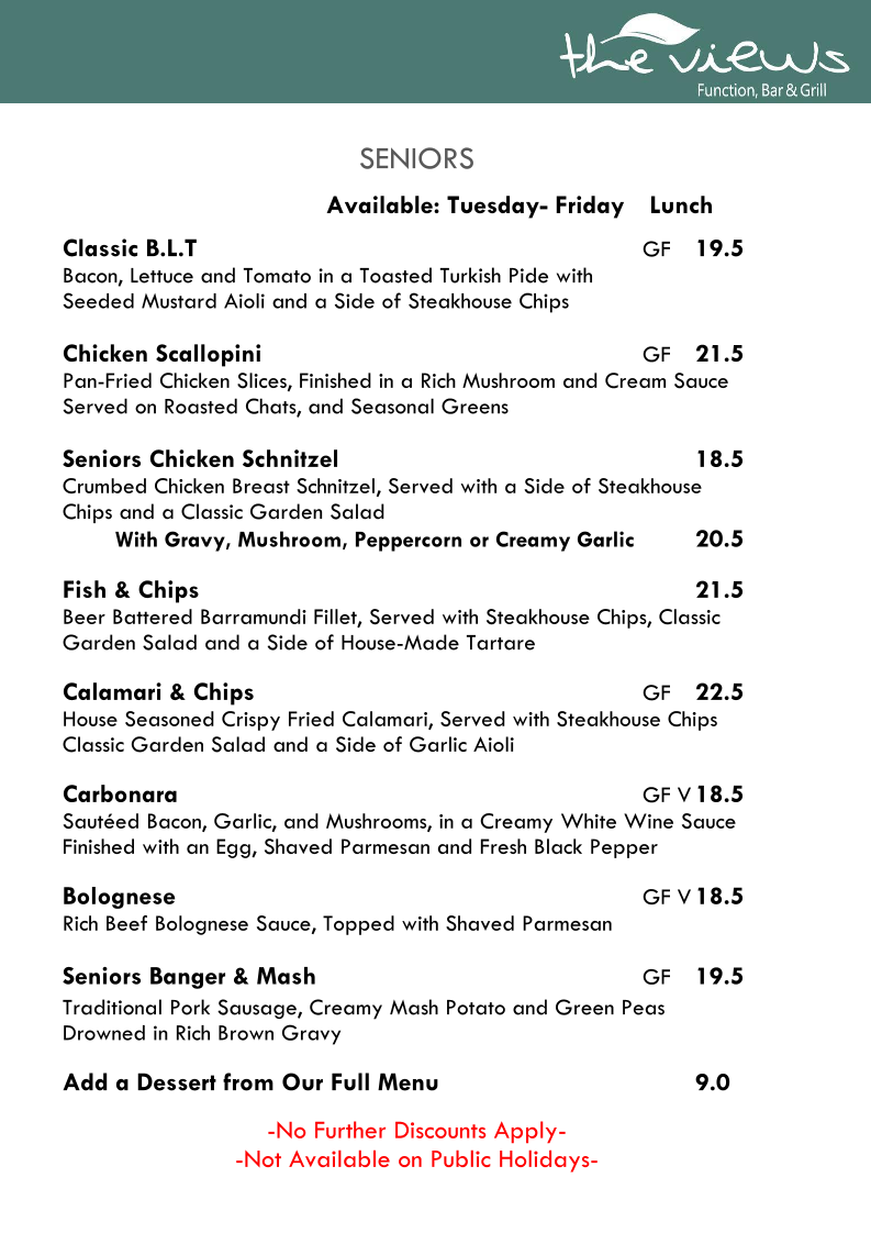 Menu, The Views Function Bar And Grill