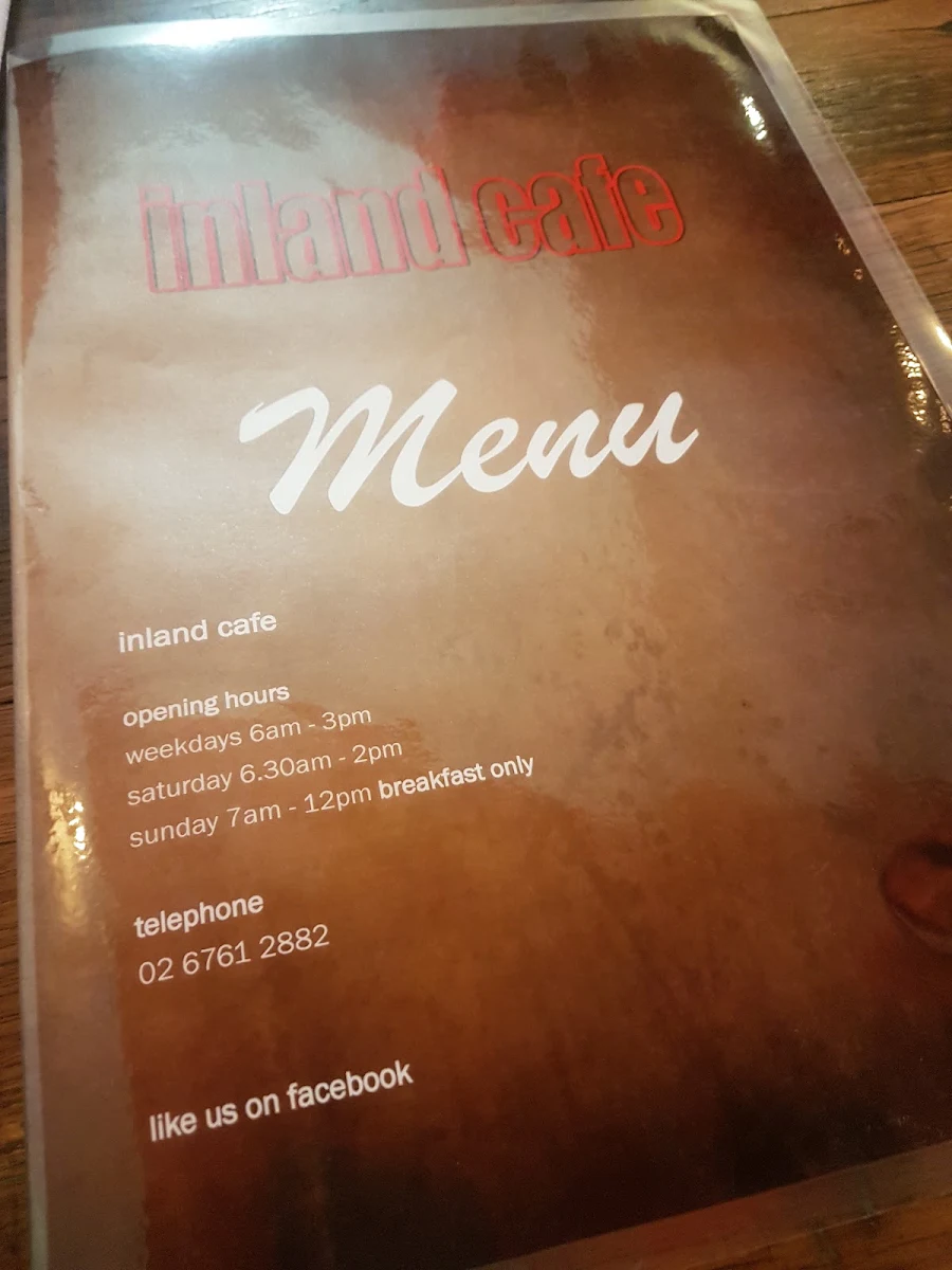 Menu, Inland Cafe