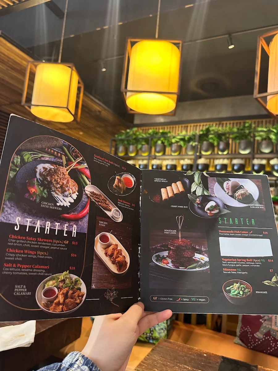 Menu, Chong Co Thai Restaurant and Bar Gold Coast