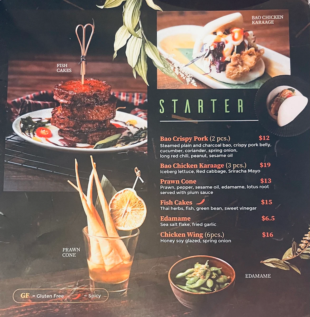 Menu, Chong Co Thai Restaurant and Bar Gold Coast