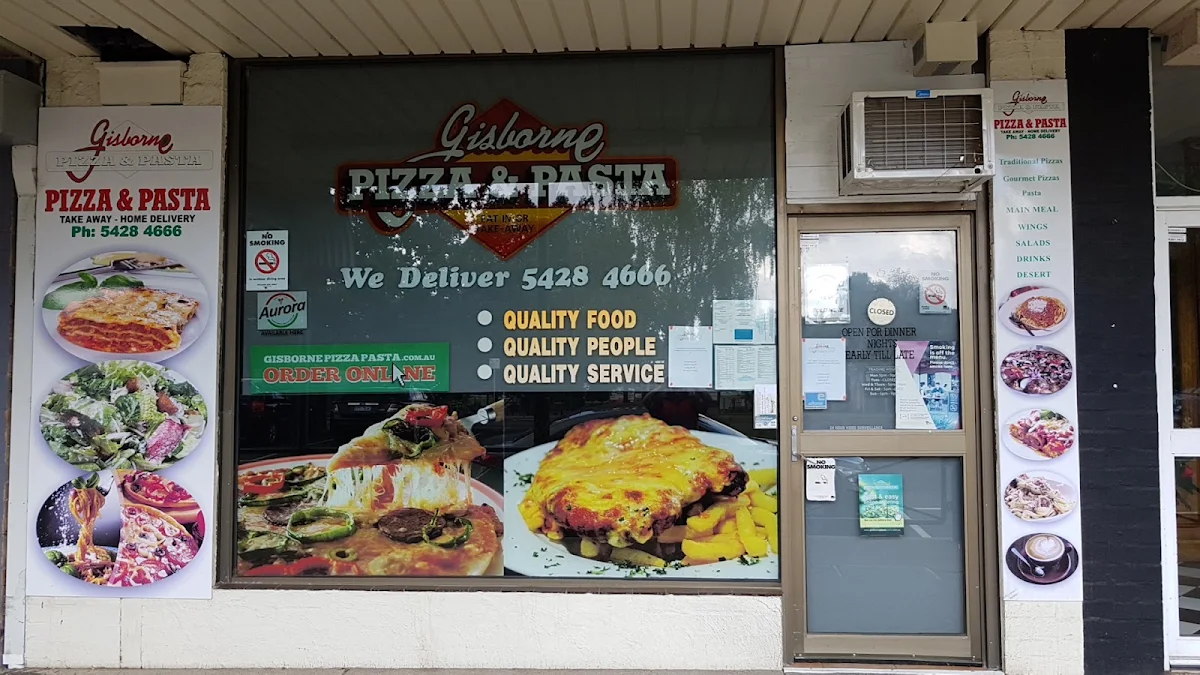 Menu, Gisborne Pizza & Pasta