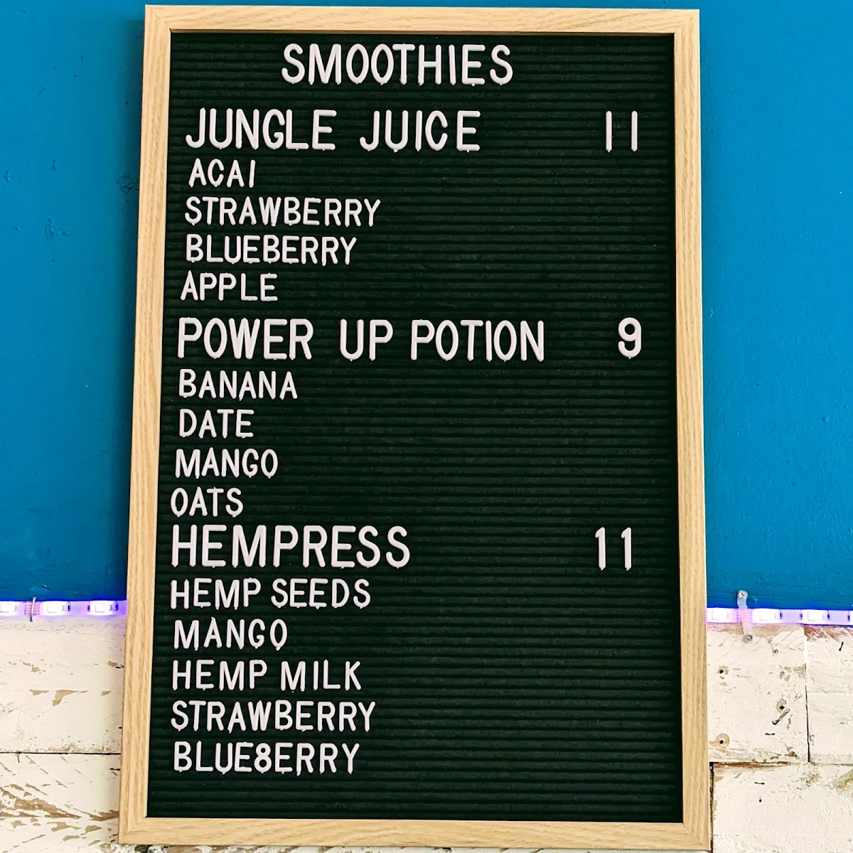 Menu, Habitat Coffee house