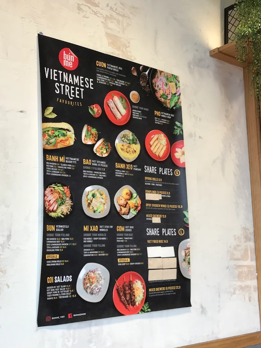 Menu, Bun Me Leichhardt