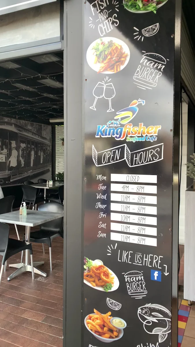 Menu, The Kingfisher Seafood Cafe