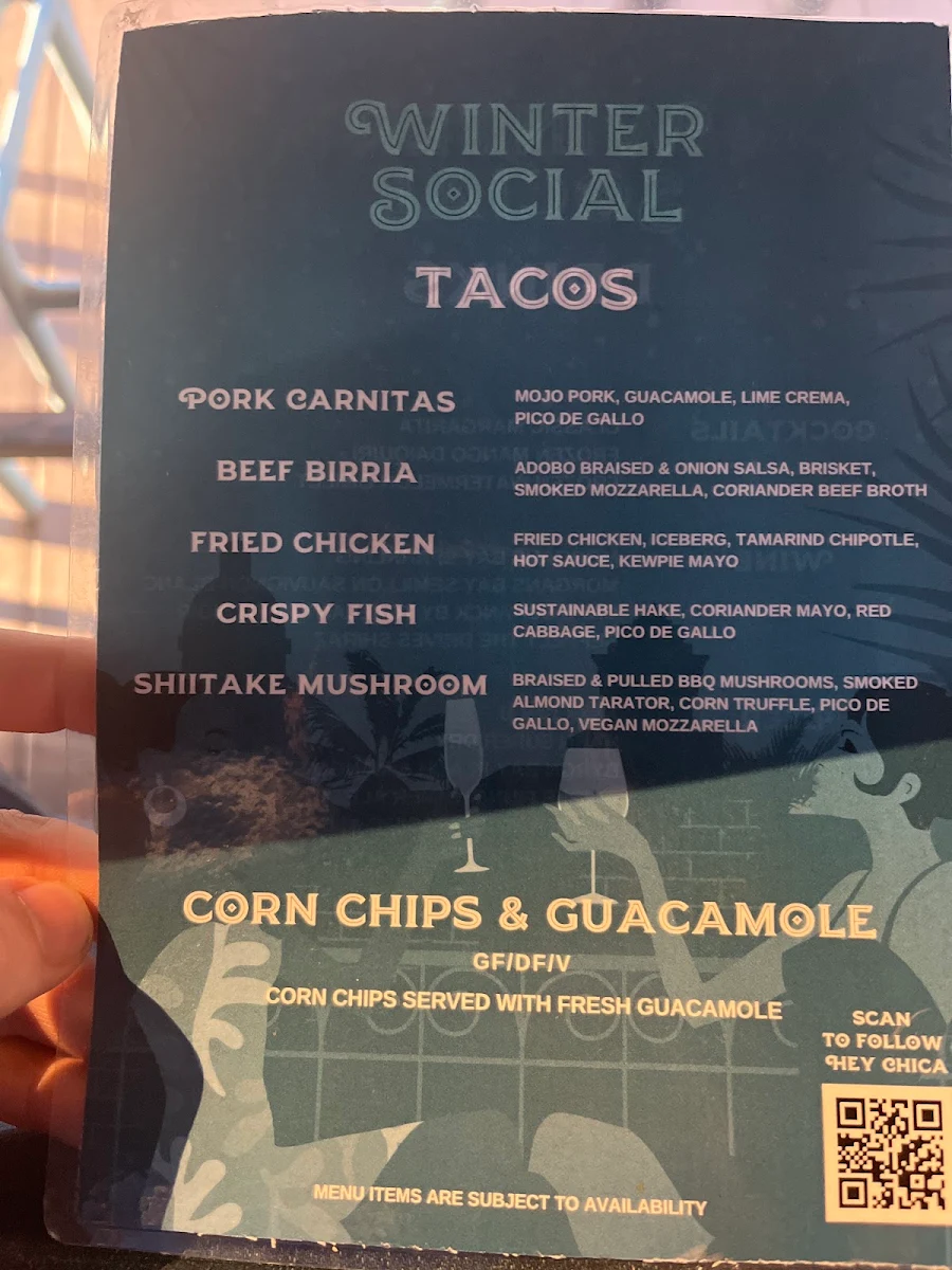 Menu, Hey Chica!
