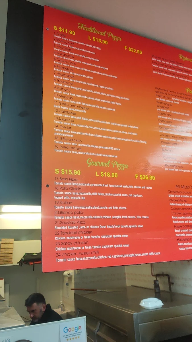 Menu, Da Reev's