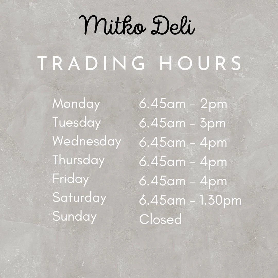 Menu, Mitko Deli & Café