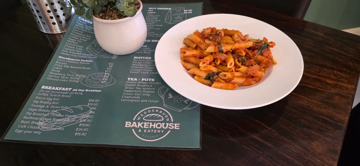 Menu, Wedderburn Bakehouse & Eatery