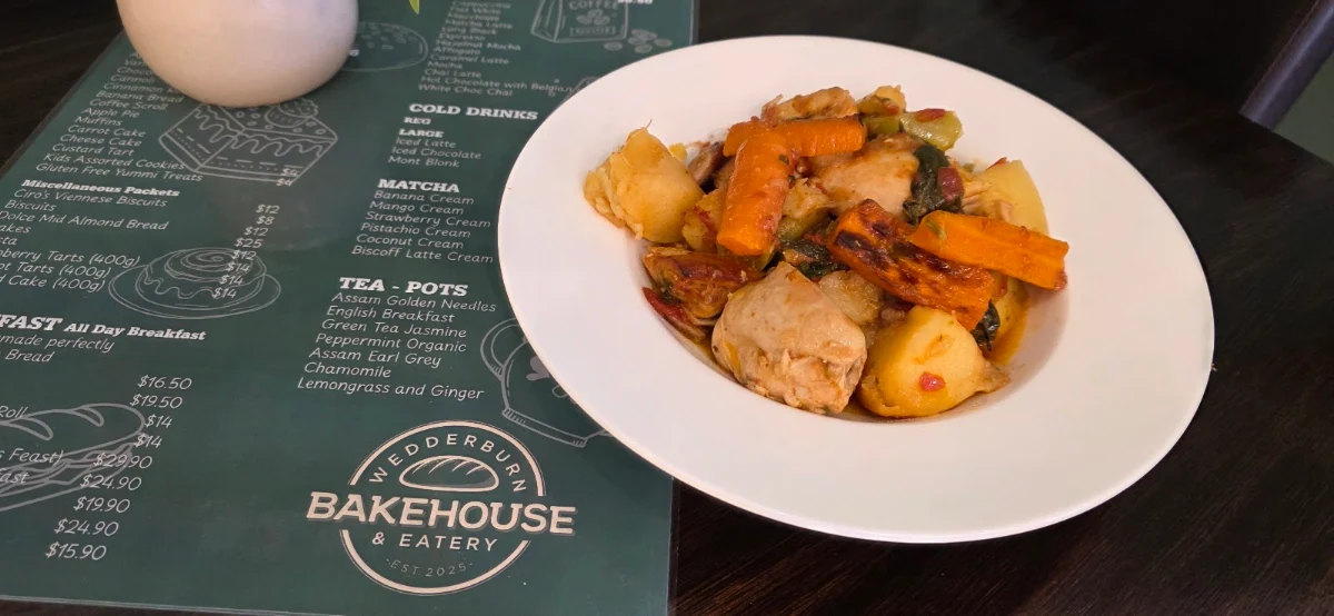 Menu, Wedderburn Bakehouse & Eatery