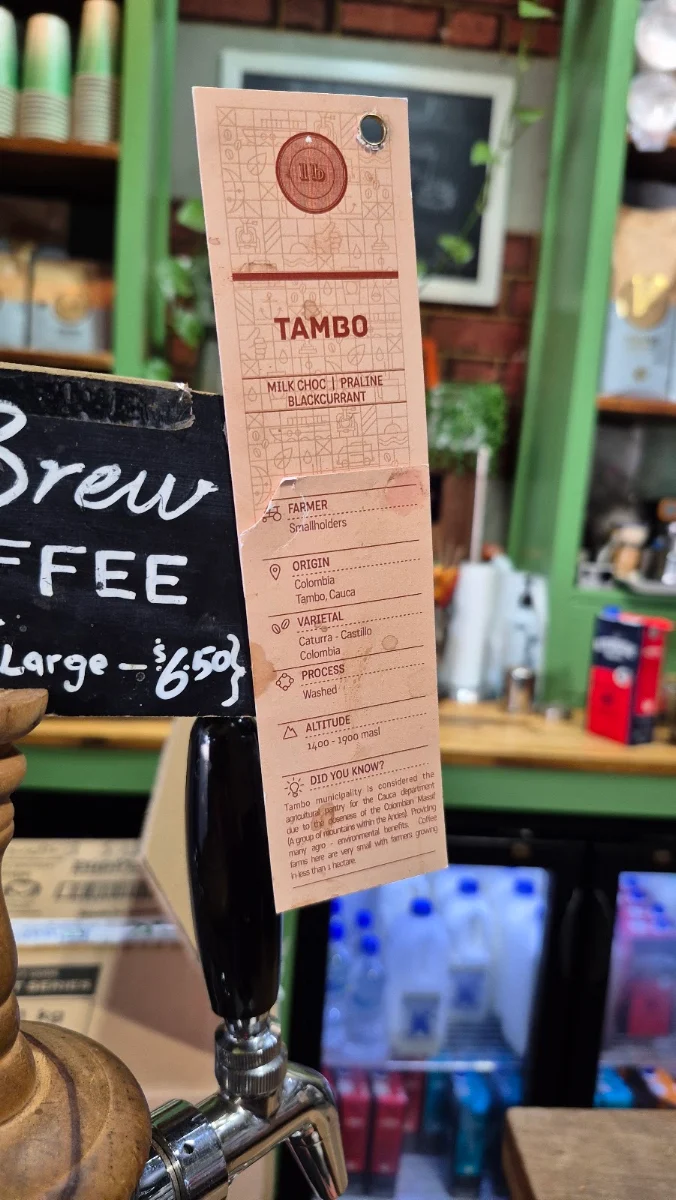 Menu, Otis Espresso